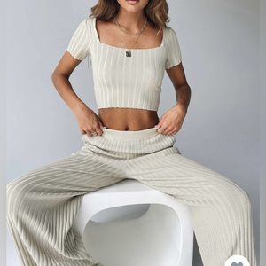 Princess Polly Women’s Katie Set Beige Size S/M Never Worn